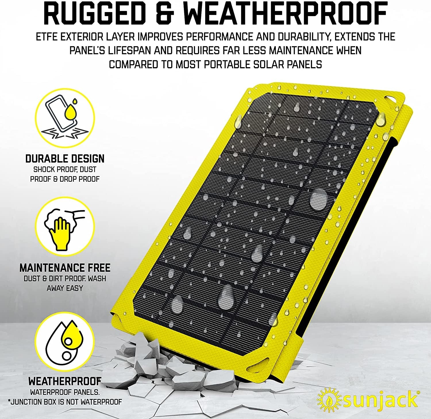 SunJack 25W Portable Solar Charger + 2x 10k mAh Powerbanks - FERAL