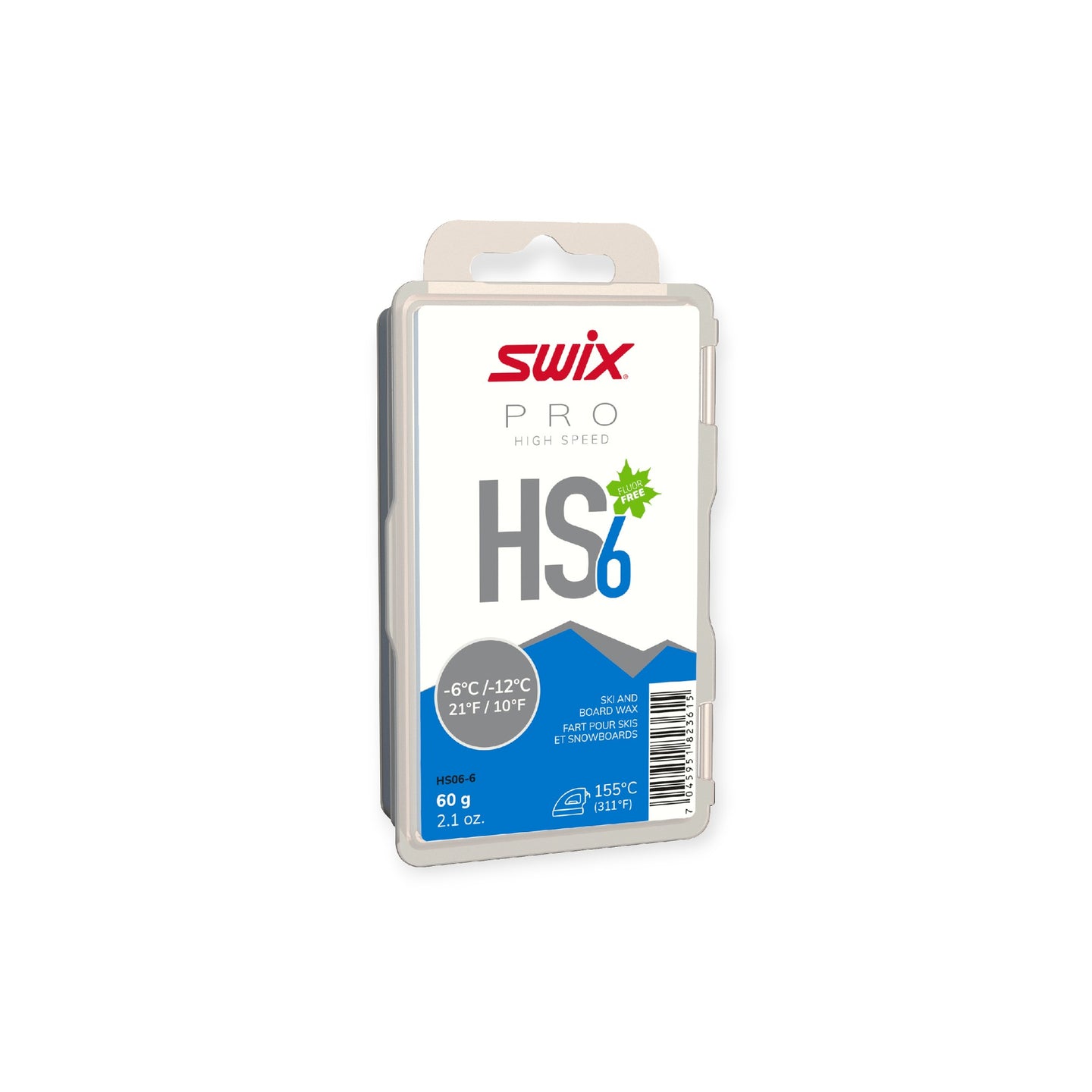 SWIX Fluorocarbon Universal Ski Wax HS6 Blue - FERAL