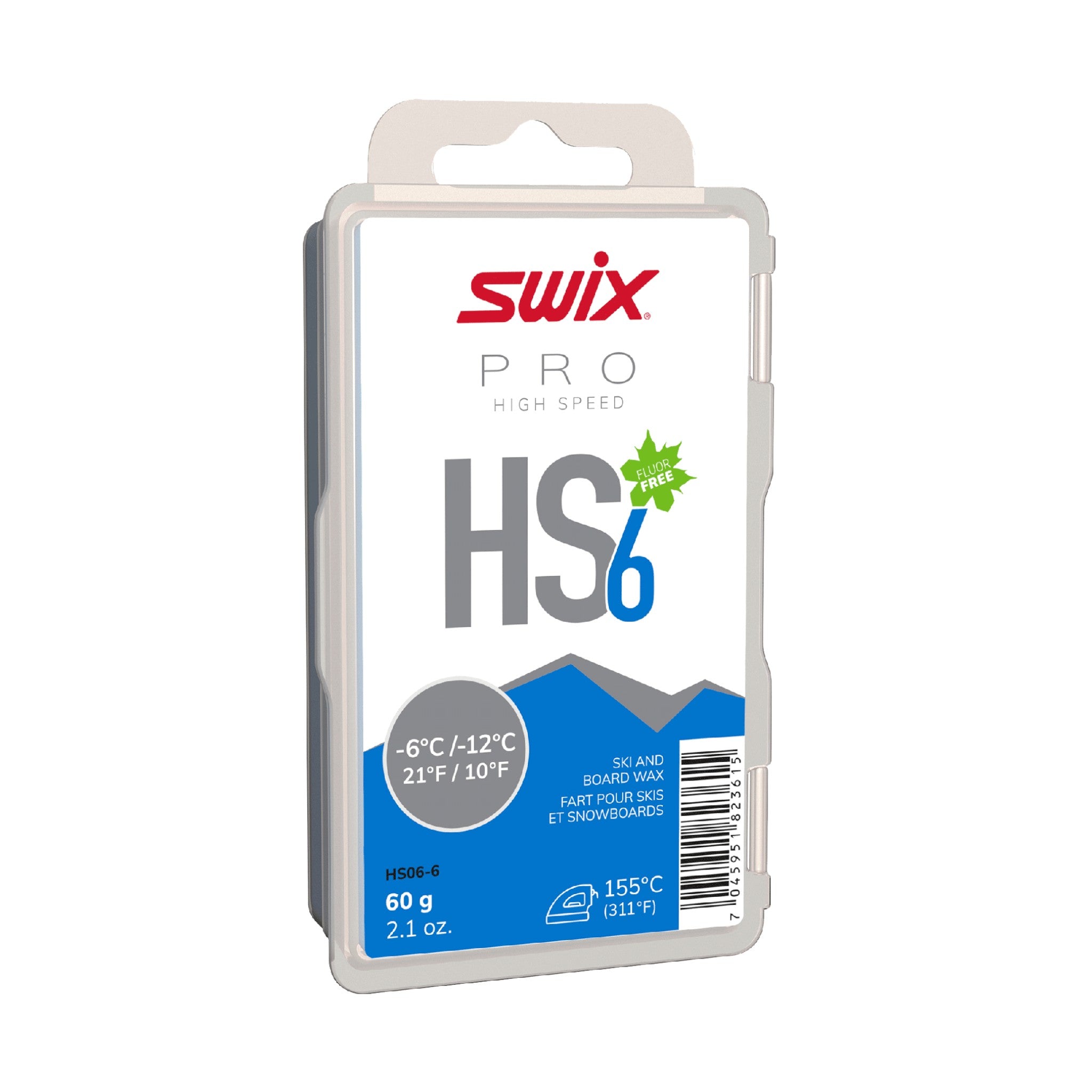 SWIX Fluorocarbon Universal Ski Wax HS6 Blue