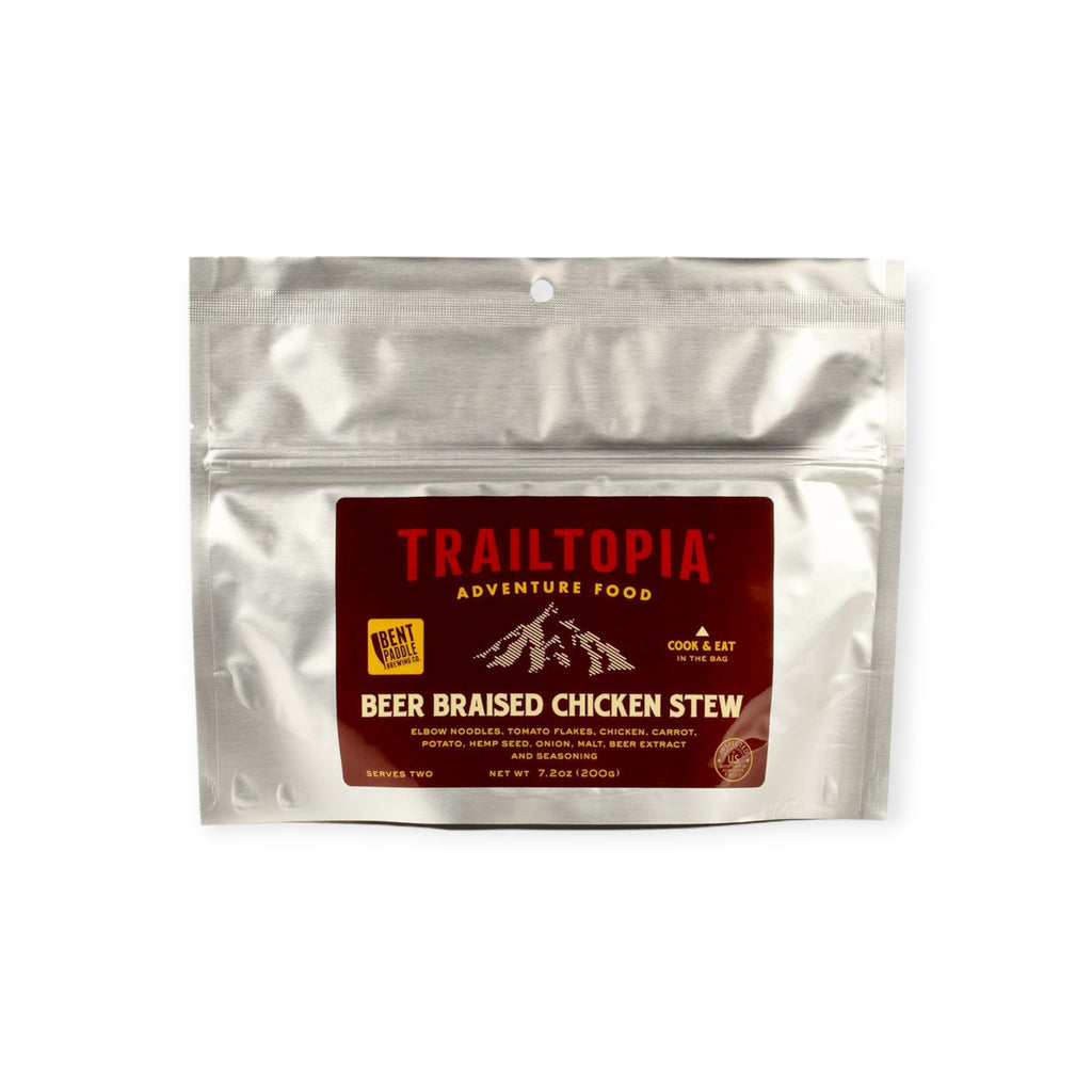 Trailtopia Beer Braised Chicken Stew Freeze Dried Meal 2 Serving