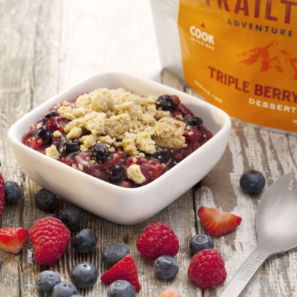 Trailtopia Triple Berry Crisp Dessert