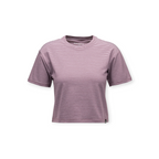 Striped tee for women by Black Diamond, featuring a crew neck and cropped hem.