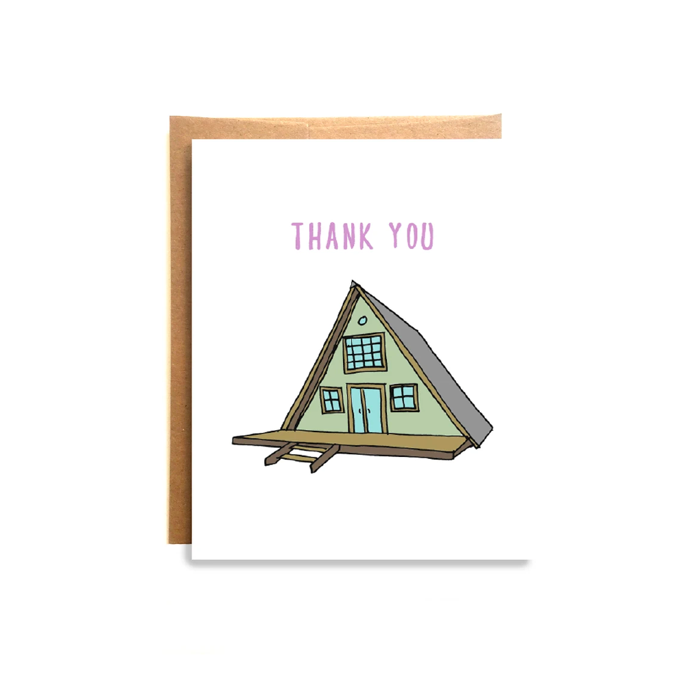 Wild Lettie Cabin Thank You Greeting Card