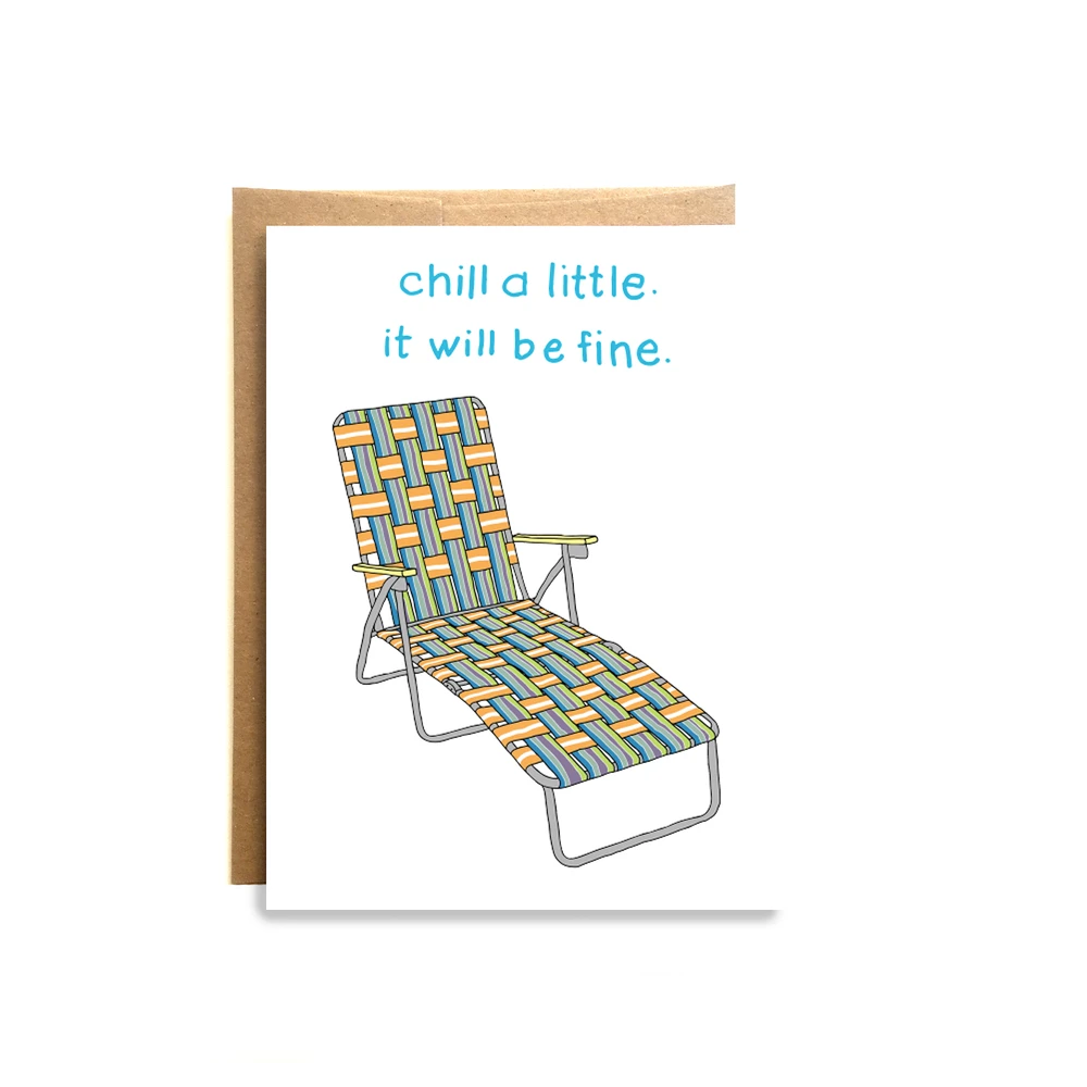 Wild Lettie Chill A Little Greeting Card