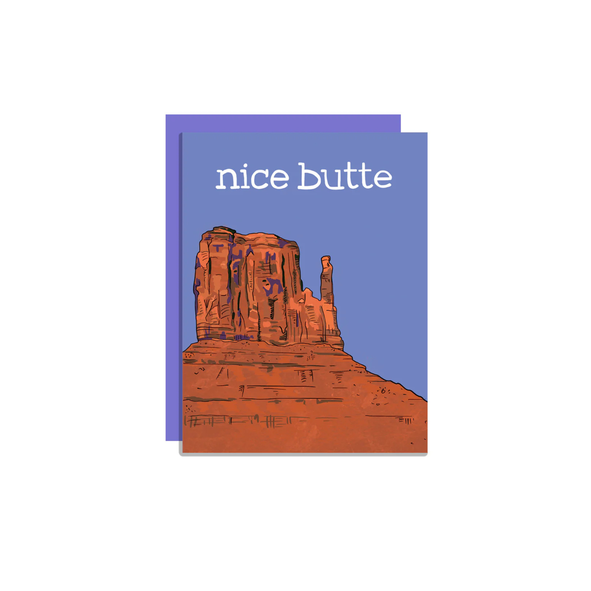 Wild Lettie Nice Butte Greeting Card