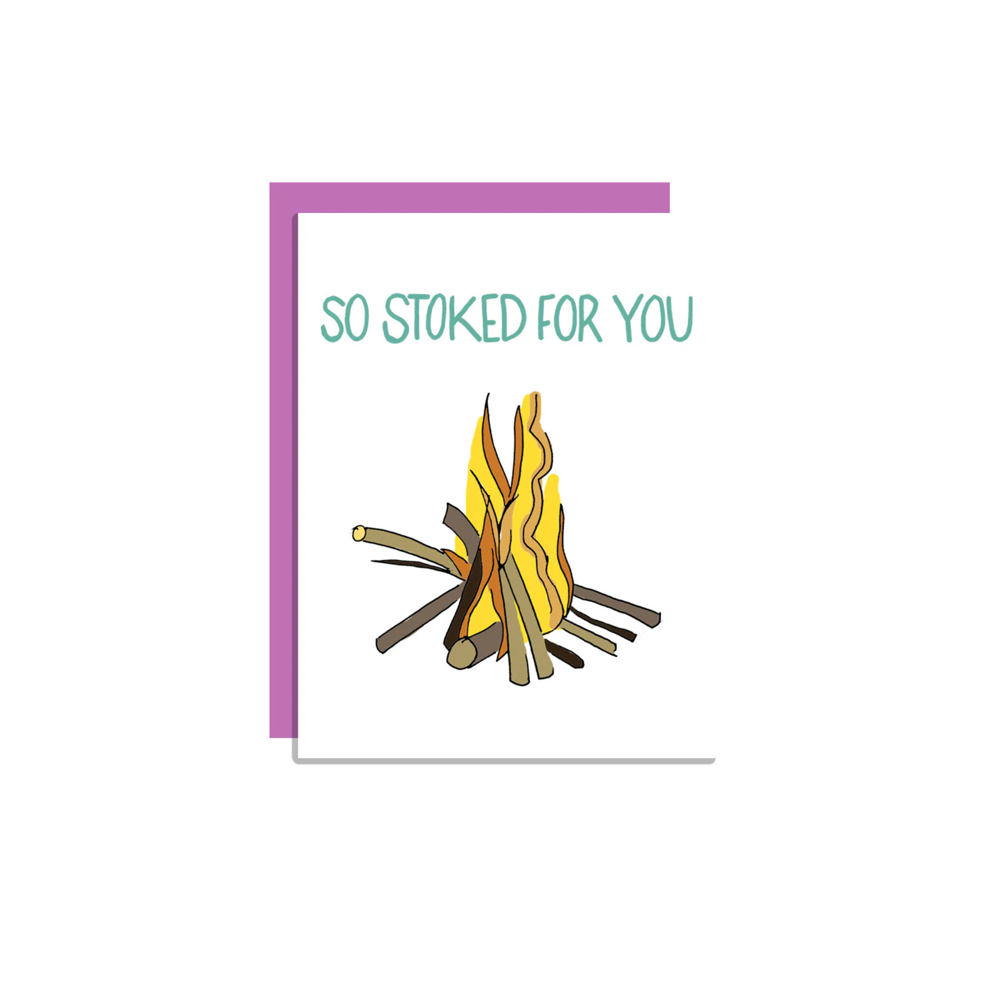 Wild Lettie So Stoked Greeting Card - FERAL