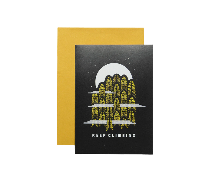 Woosah Outfitters Keep Climbing Greeting Card - FERAL