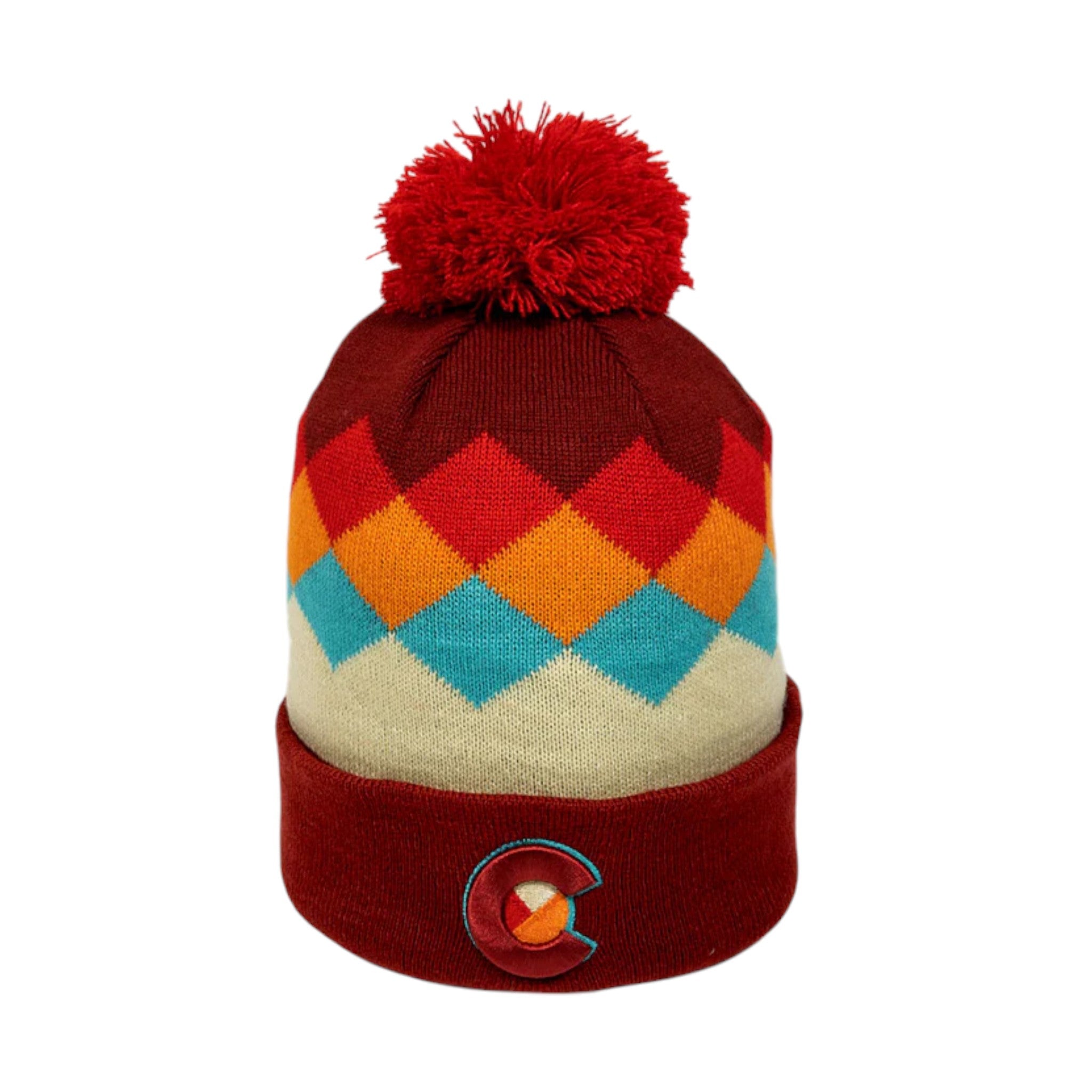 YoColorado Argyle Mountain Rainbow Beanie