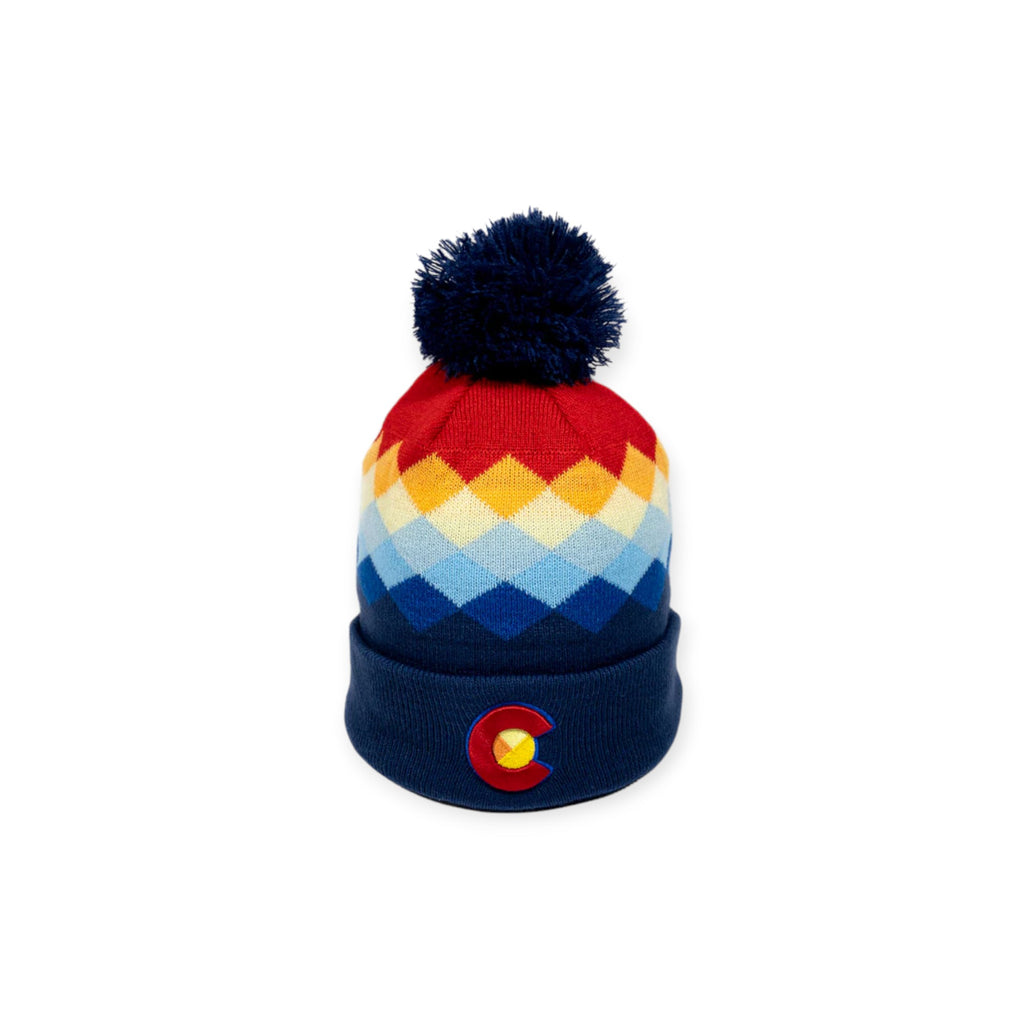 YoColorado Argyle Mountain Rainbow Beanie