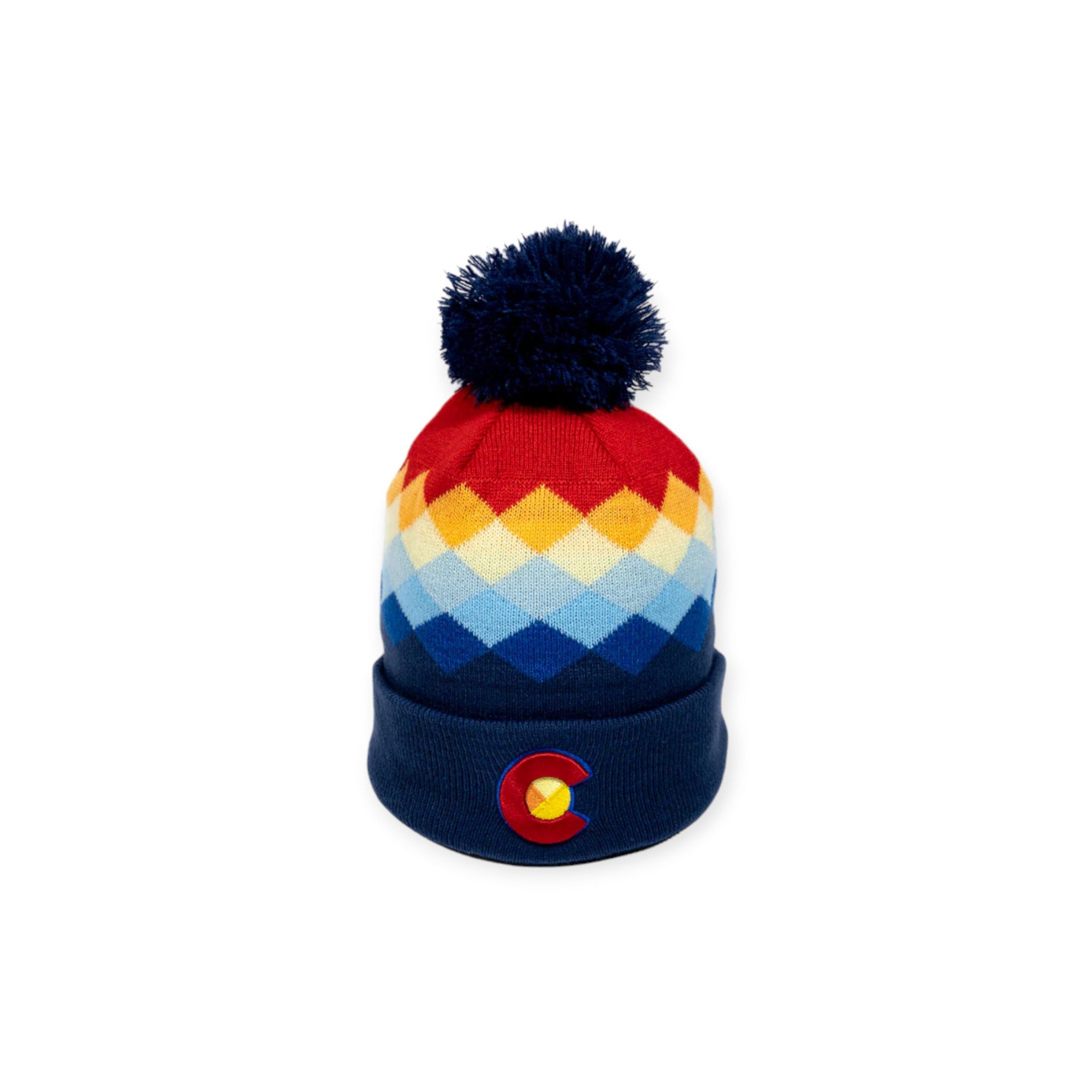 YoColorado Argyle Mountain Rainbow Beanie