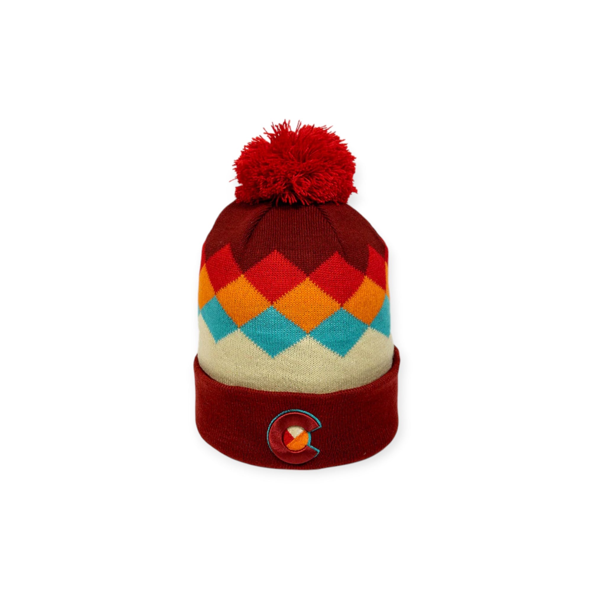 YoColorado Argyle Mountain Rainbow Beanie