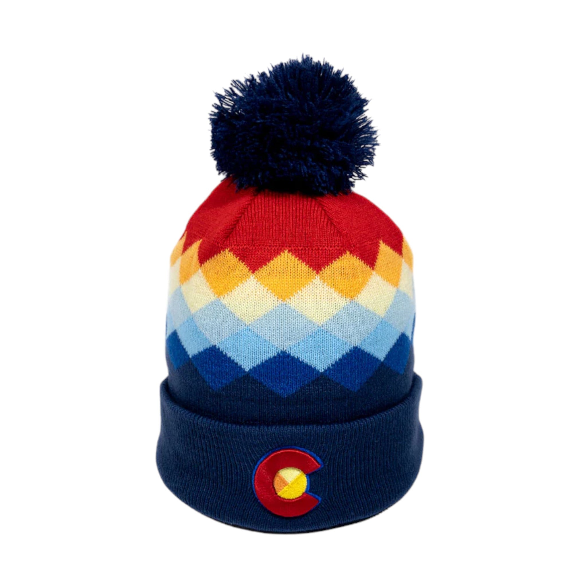 YoColorado Argyle Mountain Rainbow Beanie