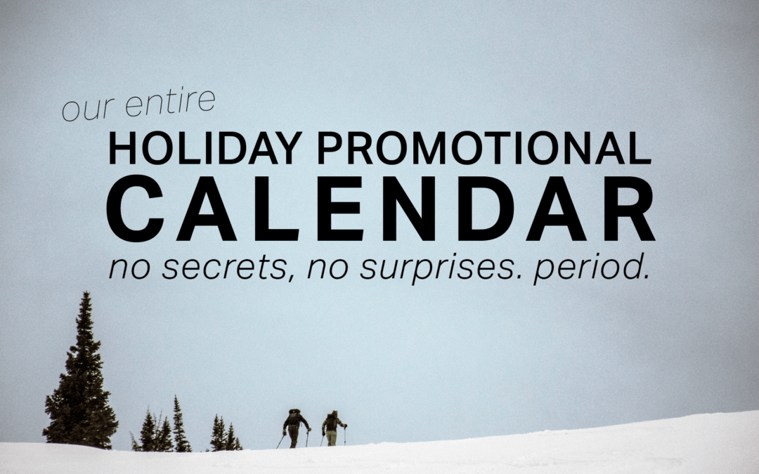 December Promotional Schedule Reveal